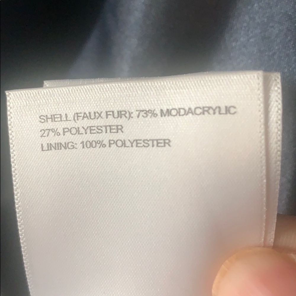 Laundry by Shelli Segal - Navy Fur Coat - Picture 5 of 10